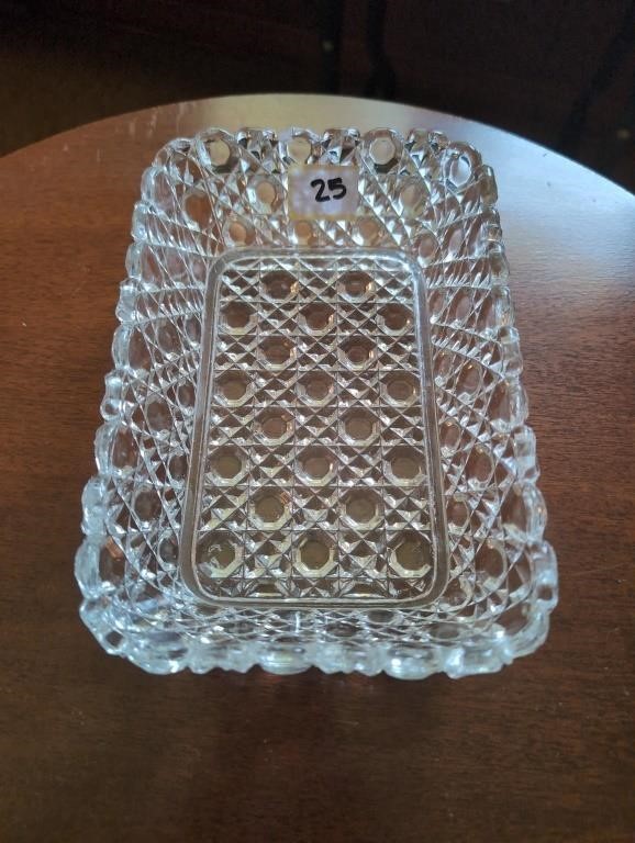 Vintage glassware rectangle bowl