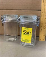 Two Cases of Cylinder Snap Lid Jars Estimated 40-