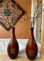 Z - PAIR OF DECOR VASES (M18)