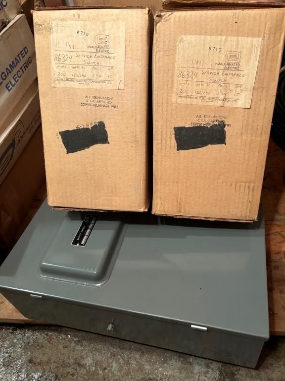 Pair of Service Entrance Switches in Boxes