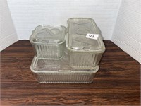 Depression Ara Glass Refrigerator Dishes