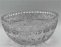 9" cut crystal serving bowl