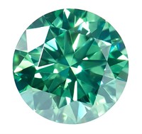 2.0ct Unmounted Vivid Green Moissanite