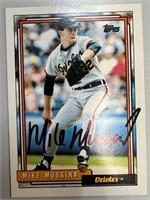 Orioles Mike Mussina Signed Card with COA