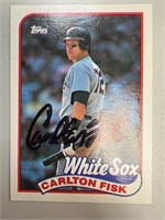 White Sox Carlton Fisk Signed Card with COA