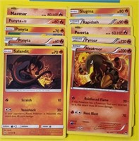 10 X Pokemon Cards Heatmor and others