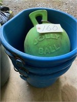 Jolly Ball & 3 plastic water pails