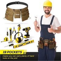 19 Pocket Tool Belts w/Quick Release Buckle