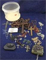 HUGE Selection of Vintage Rosaries and Crosses