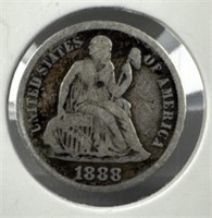1888-S Seated Liberty Silver Dime