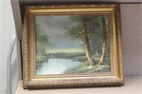 Vintage Signed Oil on Canvas Painting