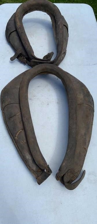 Antique Horse Mule Leather Collars