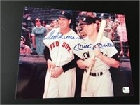 Ted Williams Mickey Mantle autographed 8 x 10