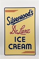 SILVERWOOD DELUXE ICE CREAM S/S LUMILITE SIGN -NEW