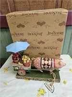 ENESCO Jim Shore "Piggy Went to Market" Pig Cart