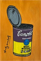 Andy Warhol Mixed Media Drawing on Paper COA