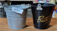 2 SM. METAL BUCKETS WITH HANDLES