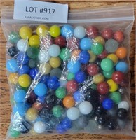 BAG VARIOUS COLORS & SIZES OF MARBLES
