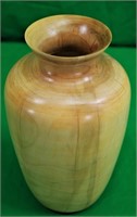 Signed 9 1/2" Wood Vase