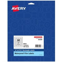 Avery Waterproof Oil-Resistant Film Labels - Lip