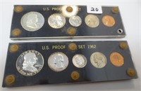 2 - 1962 US Proof sets