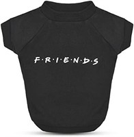 Friends TV Show Iconic Logo Dog T Shirt in Black