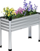 Metal raised planter box