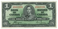 $1 Canadian Note - 1937 Issue, Almost