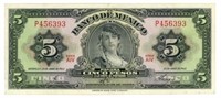 $5 Mexico Note - 1963 Issue, Uncirculated, Nice