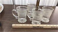 4 Crystal Clear Studio Athens Frosted Mugs