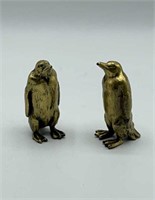 Solid  Brass Pair of Penquins