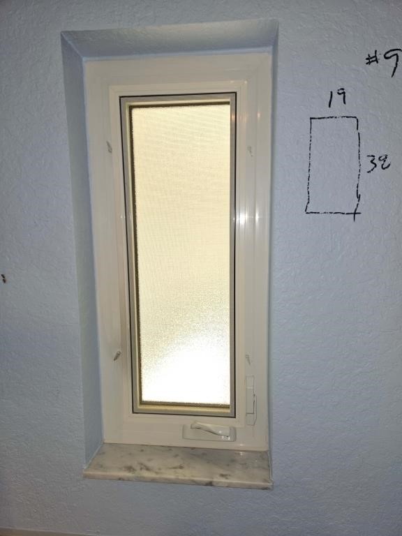 Hurricane Impact Frosted Privacy Casement Window