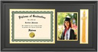 11x22 Diploma Frame Solid Wood with Tassel Holder