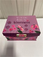 Decorative box with writing pad and note cards