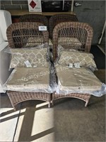 4pc wicker patio chairs (lobby area)