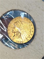 Eagle "Indian" 2.50 dollar gold coin 1925-D