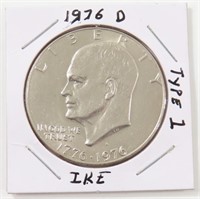 1976 EISENHOWER SILVER DOLLAR TYPE 1