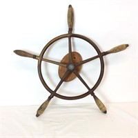 Vintage Nautical Brass Boats Wheel, 22" Across