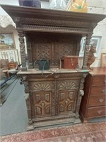19th Century Carved Oak Court Cupboard