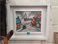 Pat Murphy "Irish Village" Signed OIL