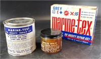Marine-Tex repair kit, used