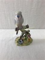 Vintage Floral Bone China Bird Figurine
