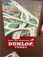 DUNLOP TYRES TIN ADVERTISING SIGN- 490 X 750