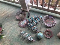 All wind chimes on porch