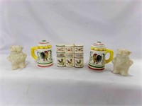 Ucagco Rooster Salt & Pepper Shakers - Porcelain