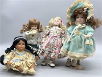 (4) Selection of Collectable Dolls, as pictured