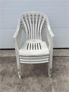 4 stacking patio chairs