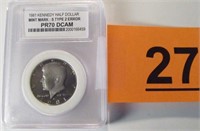 Coin 1981-S Type 2 Error Kennedy Half-Dollar