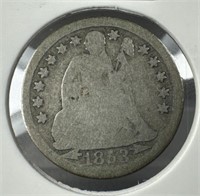 1853 seated liberty Silver dime