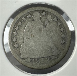 1853 seated liberty Silver dime